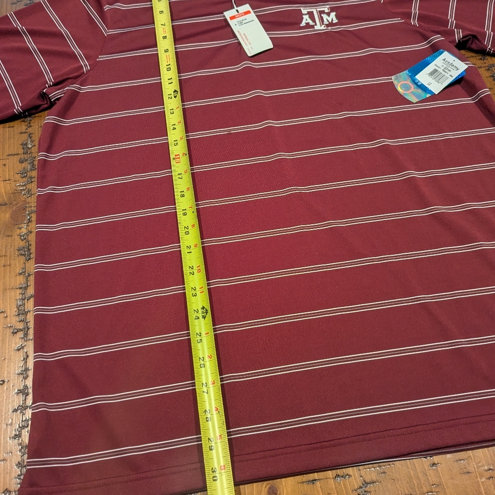 NWT- Texas A&M L Striped Performance Polo Shirt - Picture 9 of 10